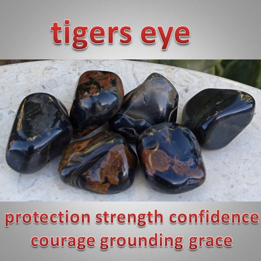 🔥4/$20 ONE TIGER'S EYE tumbled stone crystal PROTECTION crystal